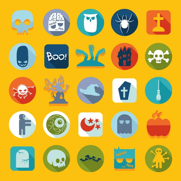 Set of halloween icons — Stock Vector