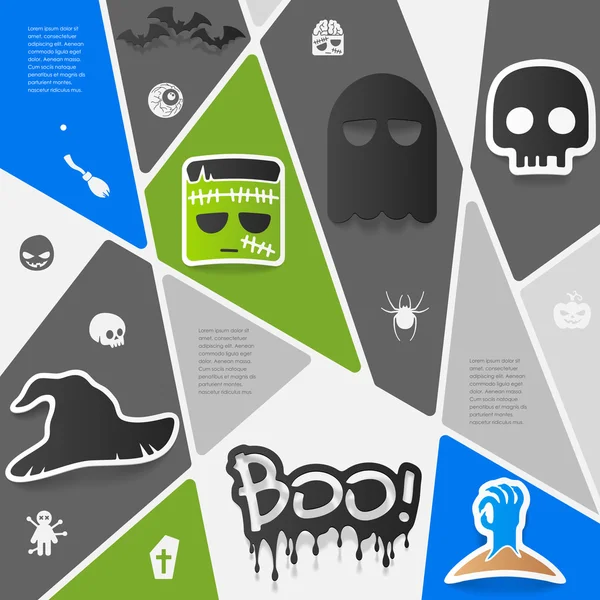 Halloween flat infographic — Stock Vector