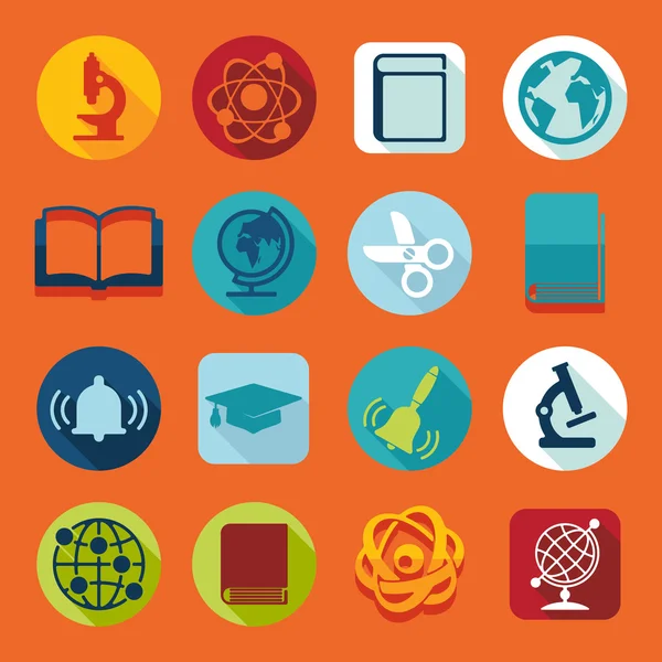 Set of education icons — Stock Vector