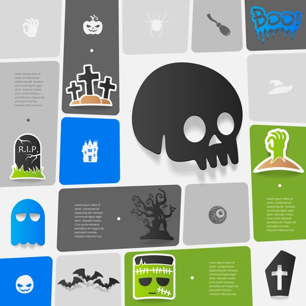 Infografica piatta di Halloween — Vettoriale Stock