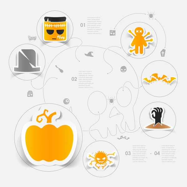 Halloween flache Infografik — Stockvektor