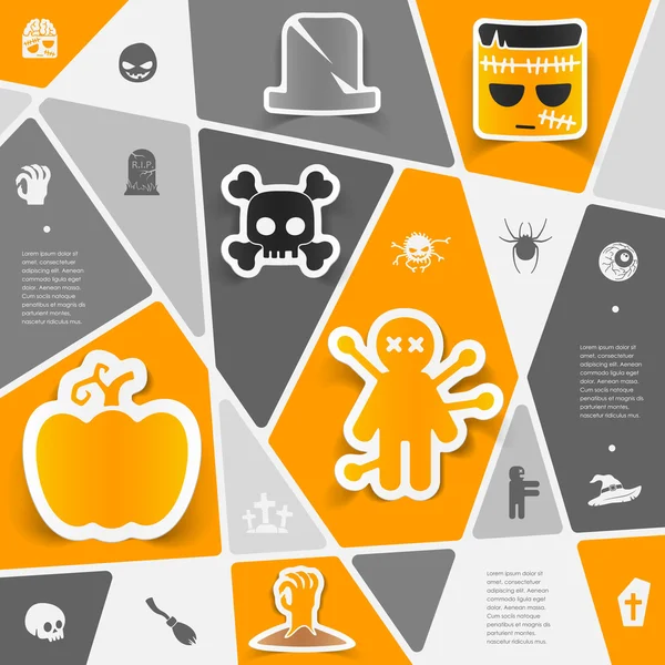 stock vector Halloween flat infographic