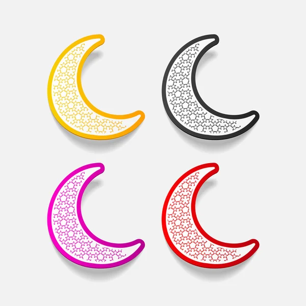 Moon icons — Stock Vector