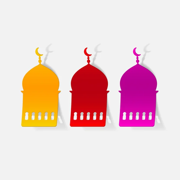 Iconos de mezquita — Vector de stock