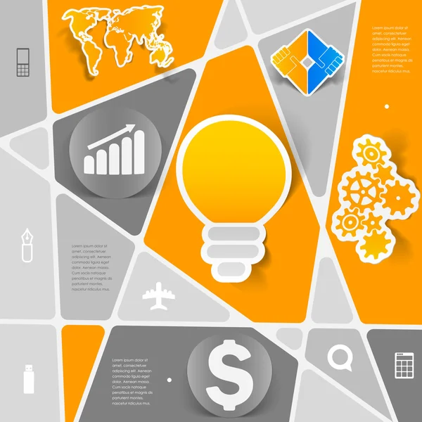 Infográfico geométrico de negócios — Vetor de Stock