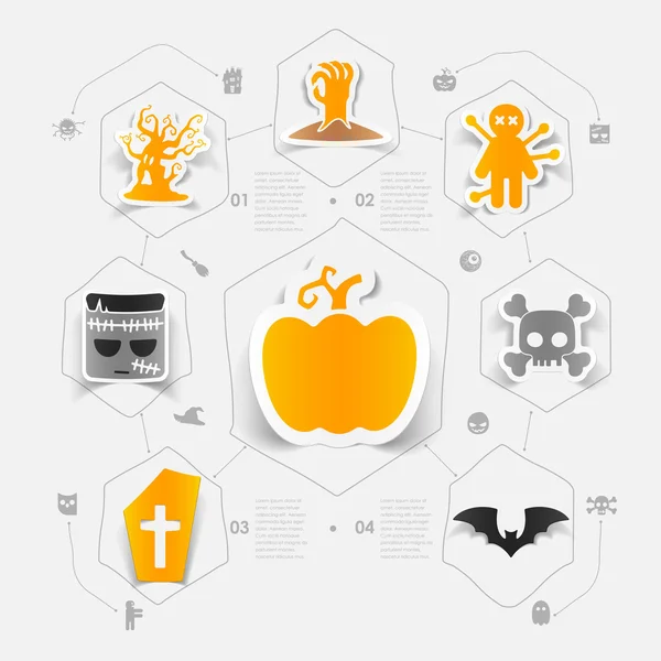 Halloween flache Infografik — Stockvektor