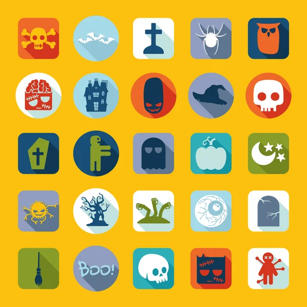 Ensemble d'icônes d'Halloween — Image vectorielle