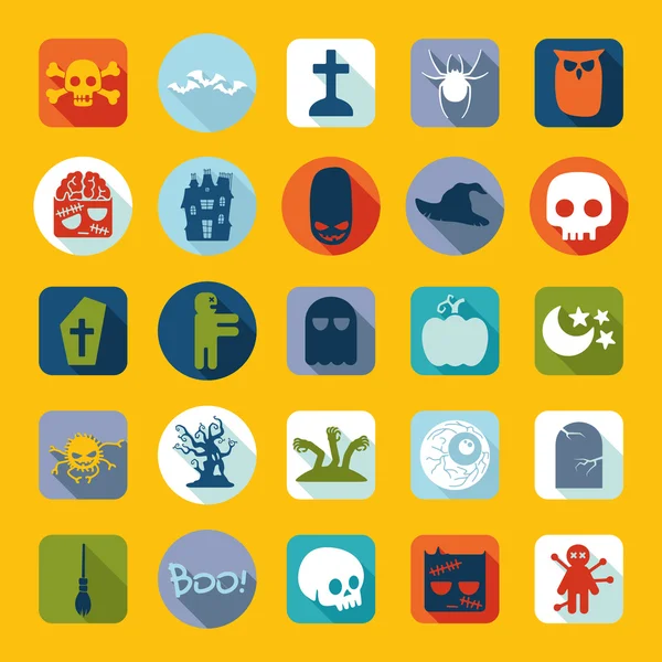 Set of halloween icons — Stock Vector