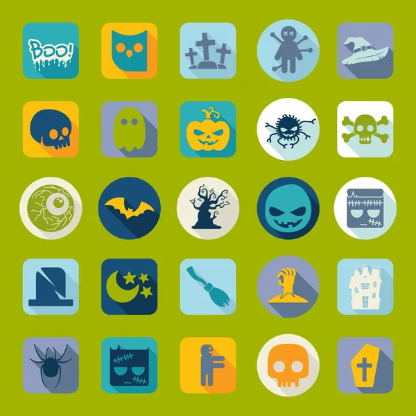 Set of halloween icons — Stock Vector