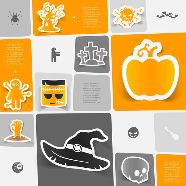 Infografía plana de Halloween — Archivo Imágenes Vectoriales