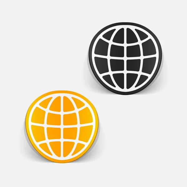 Globe pictogrammen — Stockvector