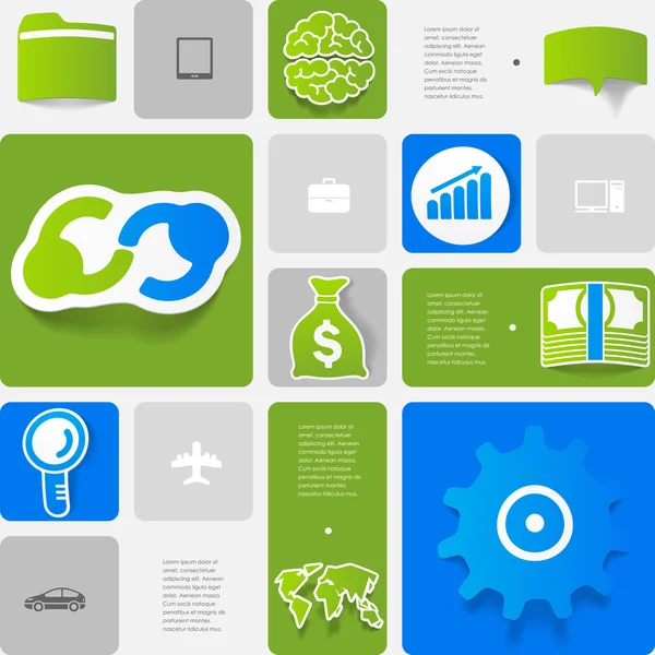 Infografía geométrica de negocios — Archivo Imágenes Vectoriales