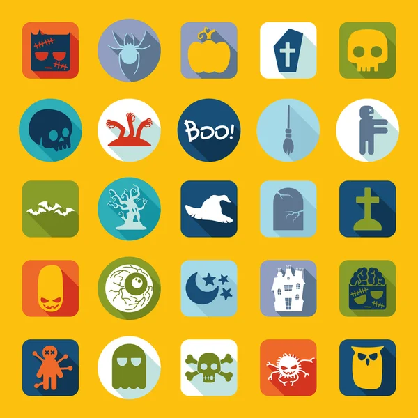 Set van Halloween pictogrammen — Stockvector