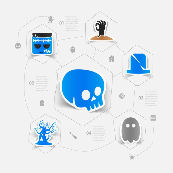 할로윈 플랫 infographic — 스톡 벡터