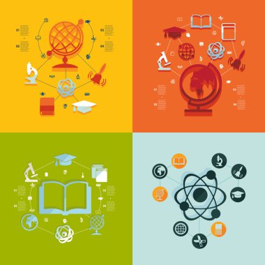 Eğitim düz Infographic