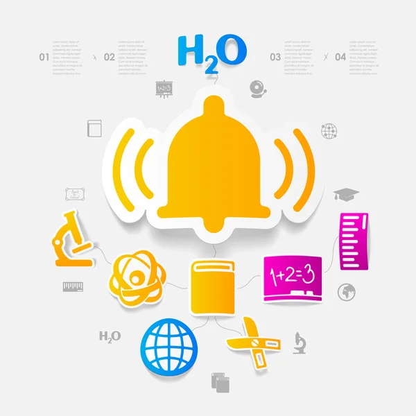 Utbildning klistermärke infographic — Stock vektor
