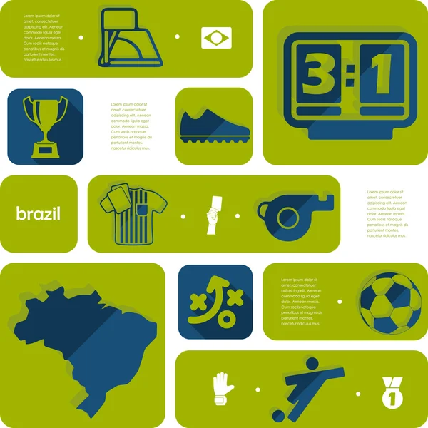 Fútbol, infografía de fútbol — Archivo Imágenes Vectoriales