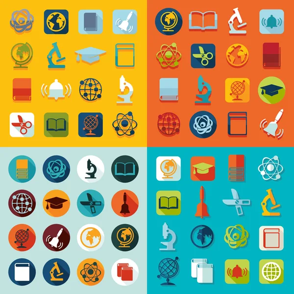 Set of education icons — Stock Vector