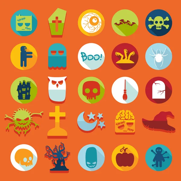 Set of halloween icons — Stock Vector