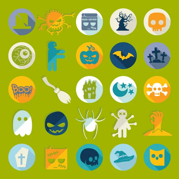 Set of halloween icons — Stock Vector