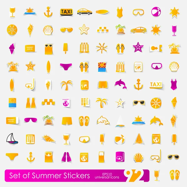 Set van zomer toerisme pictogrammen — Stockvector