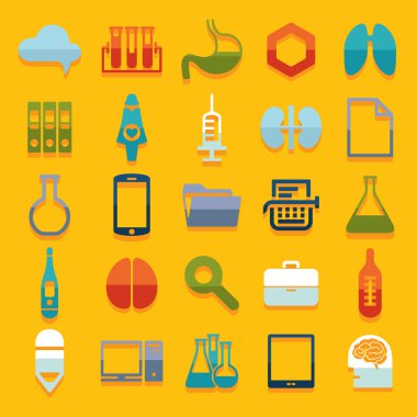 Tıbbi düz simgeler