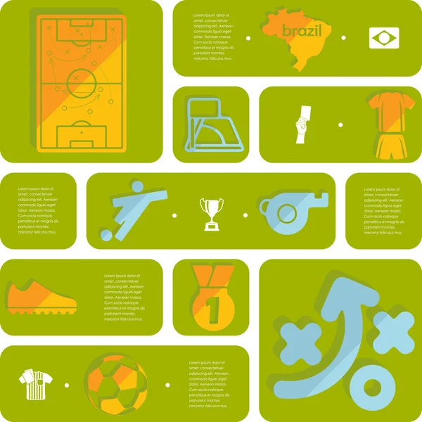 Football, soccer infographic — Stock Vector