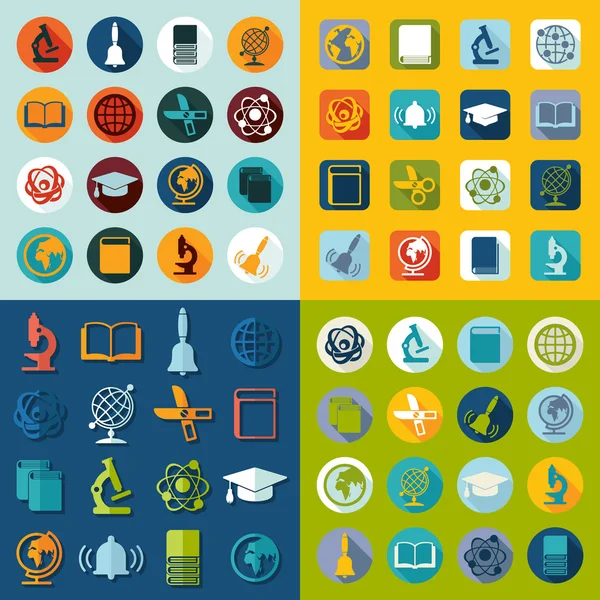 Education icons — Stock Vector