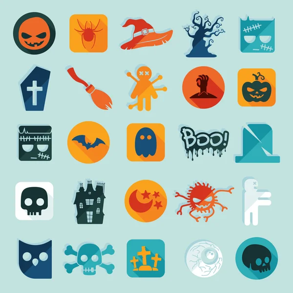 Halloween icons — Stock Vector