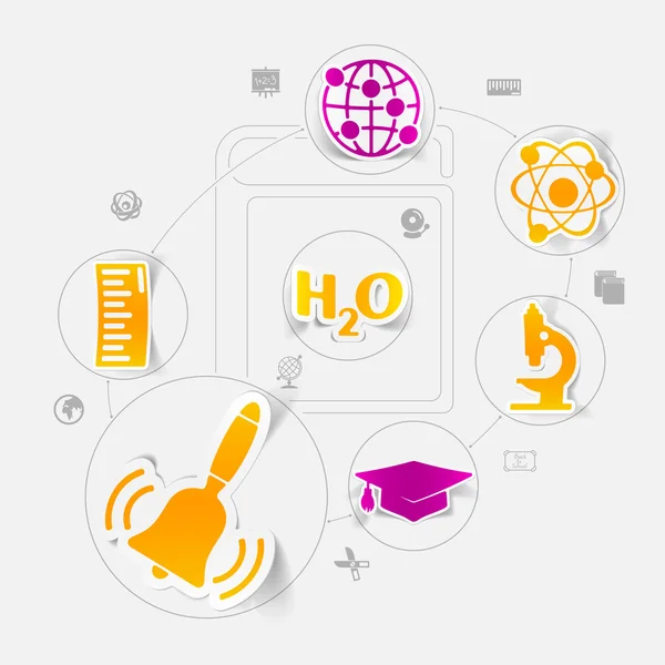 Educación pegatina infografía — Archivo Imágenes Vectoriales