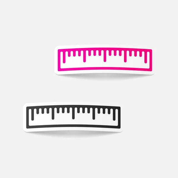 Ruler sticker — Stock Vector