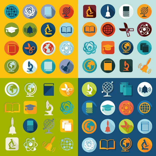 Conjunto de iconos de educación — Vector de stock