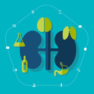 tıbbi düz Infographic