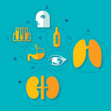 tıbbi düz Infographic