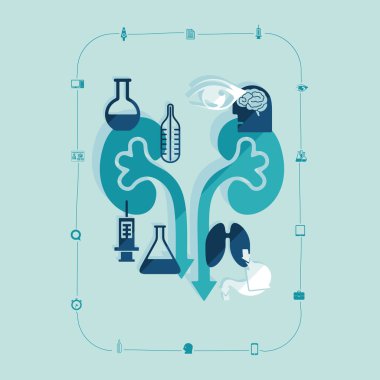 tıbbi düz Infographic