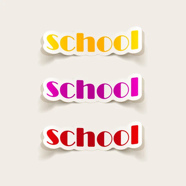 Σχολείο αυτοκόλλητο — Διανυσματικό Αρχείο