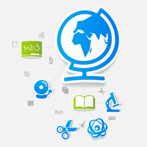 Bildungsaufkleber Infografik — Stockvektor