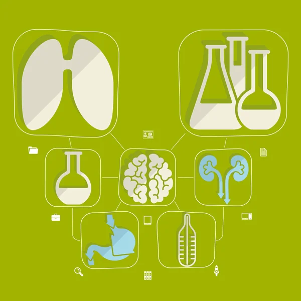 Infographie médicale plate — Image vectorielle