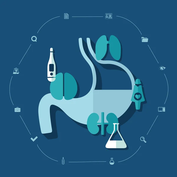 Infografía médica plana — Archivo Imágenes Vectoriales