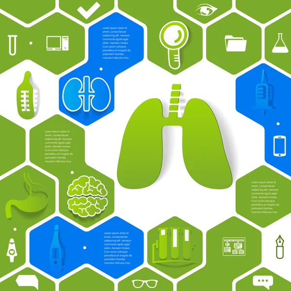 Medicinsk klistermärke infographic — Stock vektor