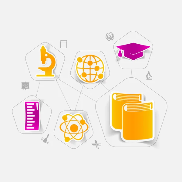 Education sticker infographic — Stock Vector