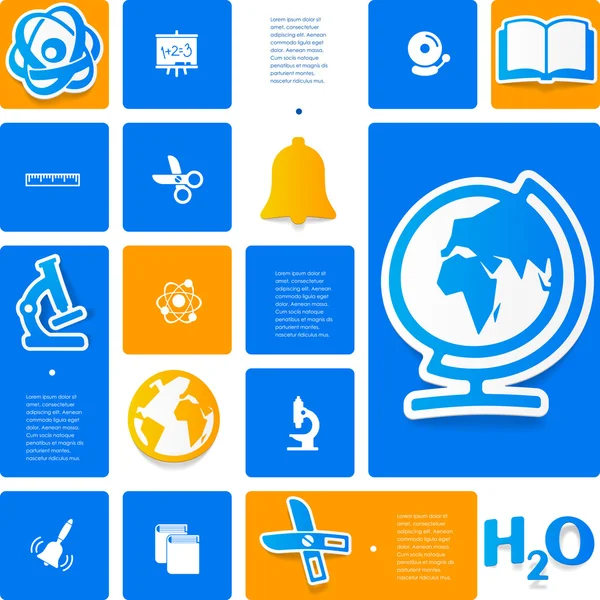 Infográfico de etiqueta de educação — Vetor de Stock