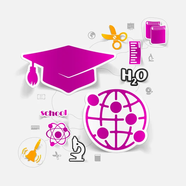 Education sticker infographic — Stock Vector