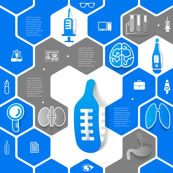 Medicinsk klistermärke infographic — Stock vektor