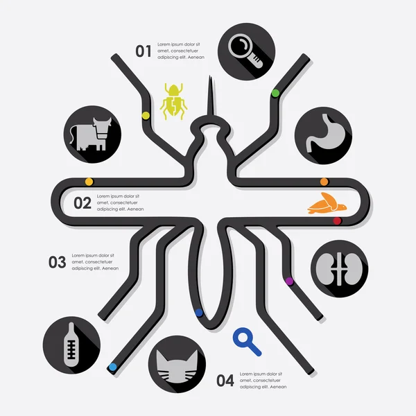 Veteriner Infographic — Stok Vektör