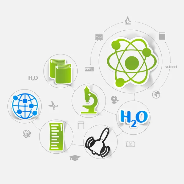 Utbildning klistermärke infographic — Stock vektor