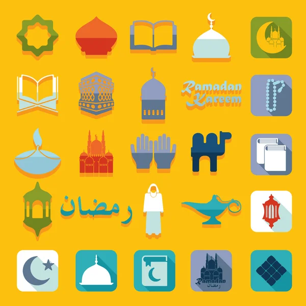 Ramadan kareem ikony — Wektor stockowy
