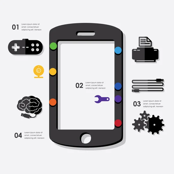 Infografía tecnológica — Archivo Imágenes Vectoriales