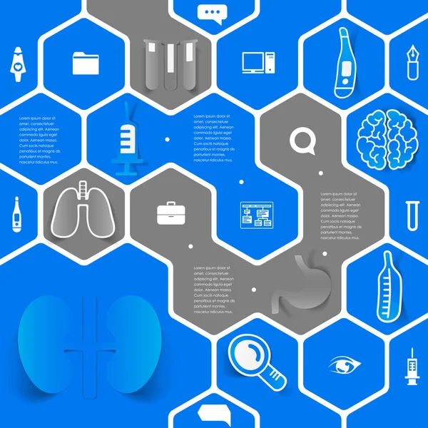 Infográfico de adesivo médico — Vetor de Stock