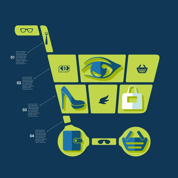 Mode plat infographie — Image vectorielle